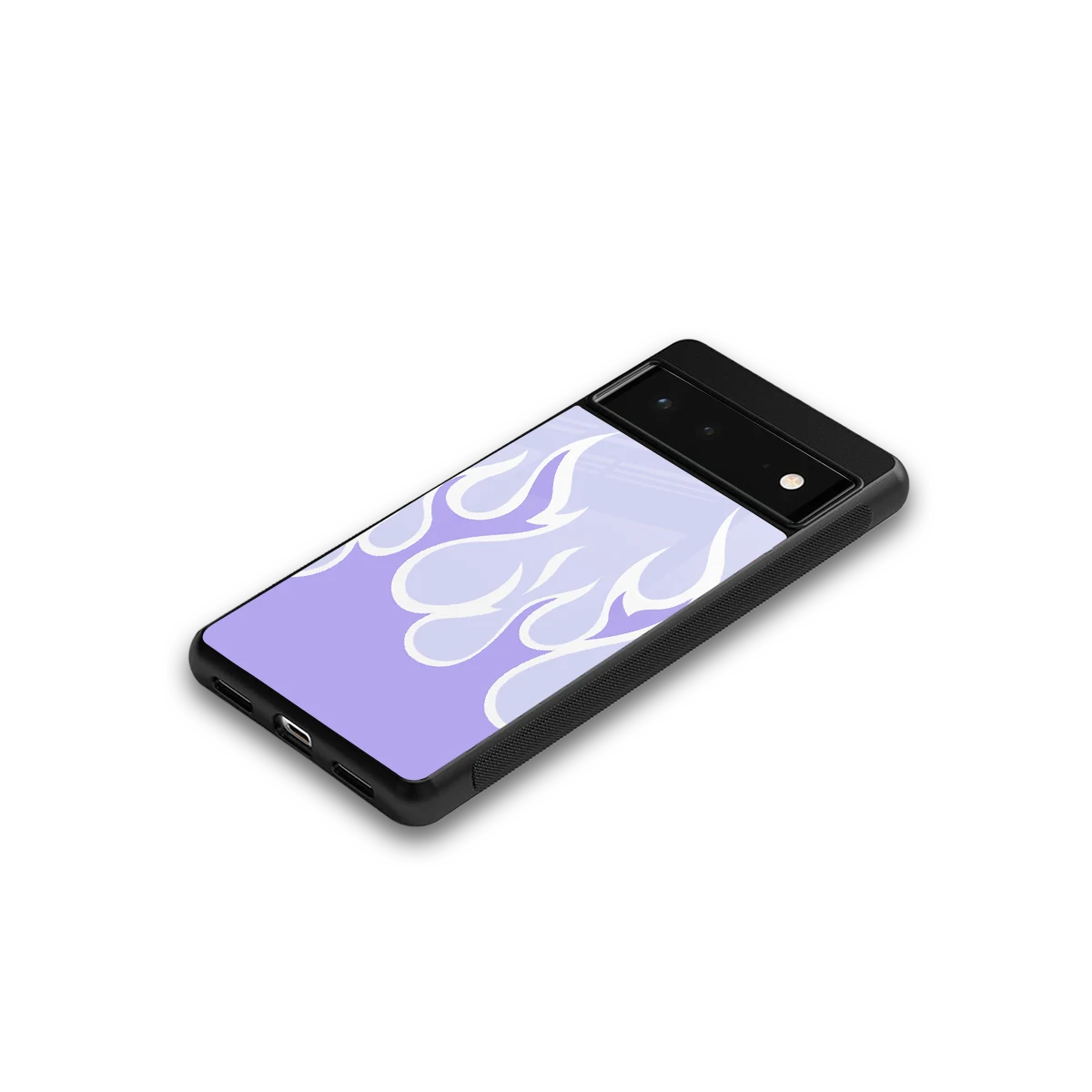 Y2K Retro Purple Flames google pixel 6 mobile cover | shockproof glass phone case
