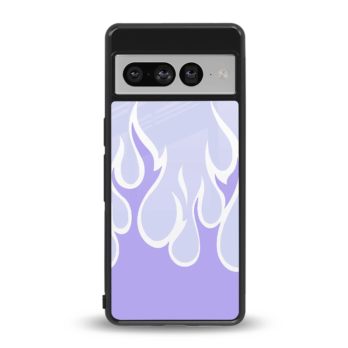 Y2K Retro Purple Flames back phone cover | glass case for google pixel 7 pro