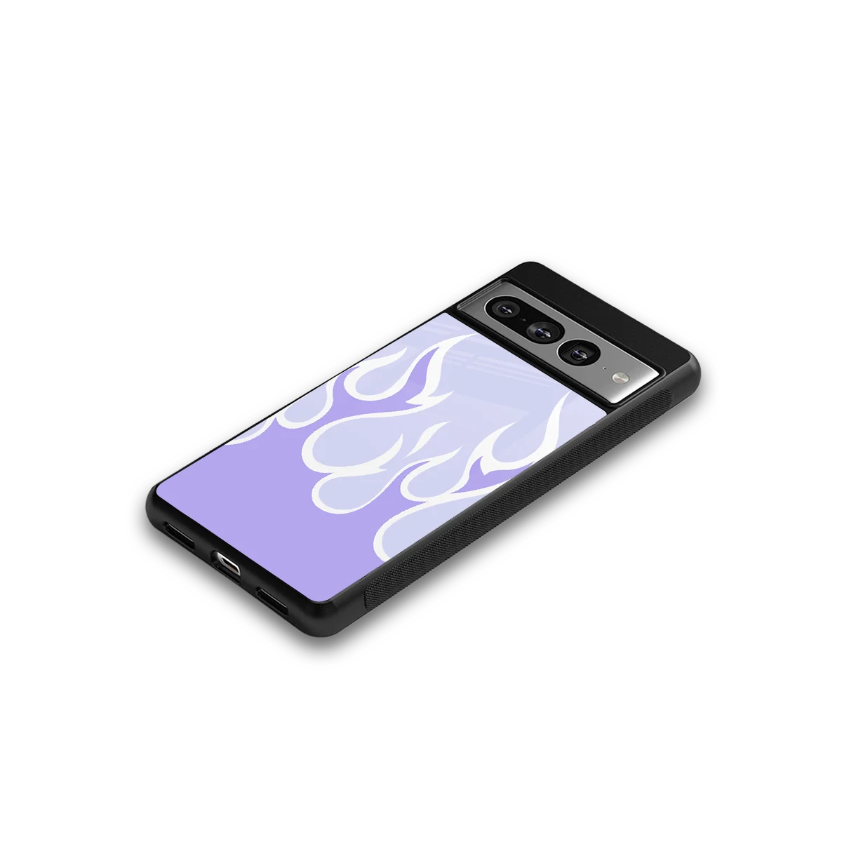 Y2K Retro Purple Flames google pixel 7 pro mobile cover | shockproof glass phone case