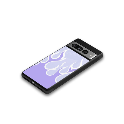 Y2K Retro Purple Flames google pixel 7 pro mobile cover | shockproof glass phone case