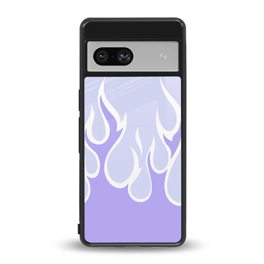 Y2K Retro Purple Flames back phone cover | glass case for google pixel 7a