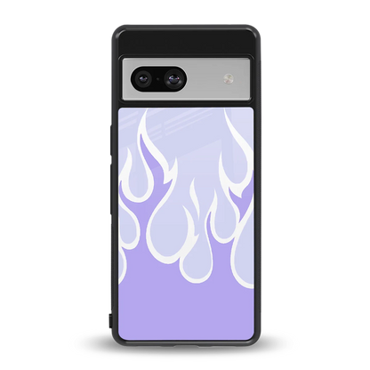 Y2K Retro Purple Flames back phone cover | glass case for google pixel 7