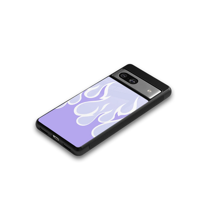 Y2K Retro Purple Flames google pixel 7 mobile cover | shockproof glass phone case