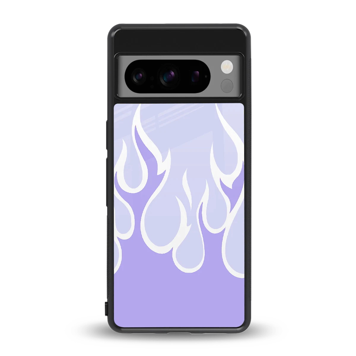 Y2K Retro Purple Flames back phone cover | glass case for google pixel 8 pro