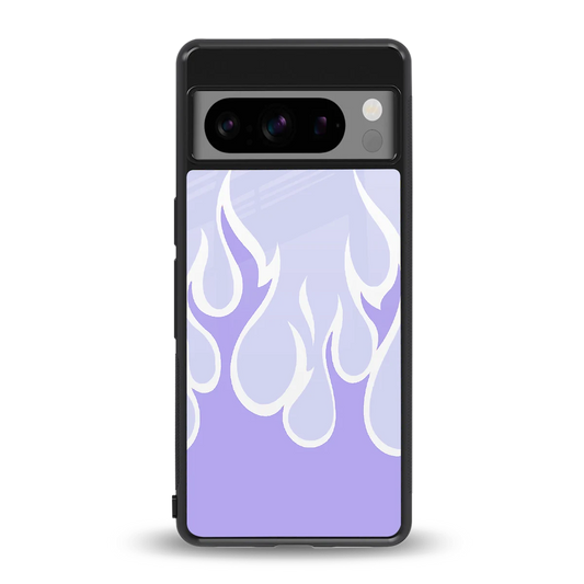 Y2K Retro Purple Flames back phone cover | glass case for google pixel 8 pro