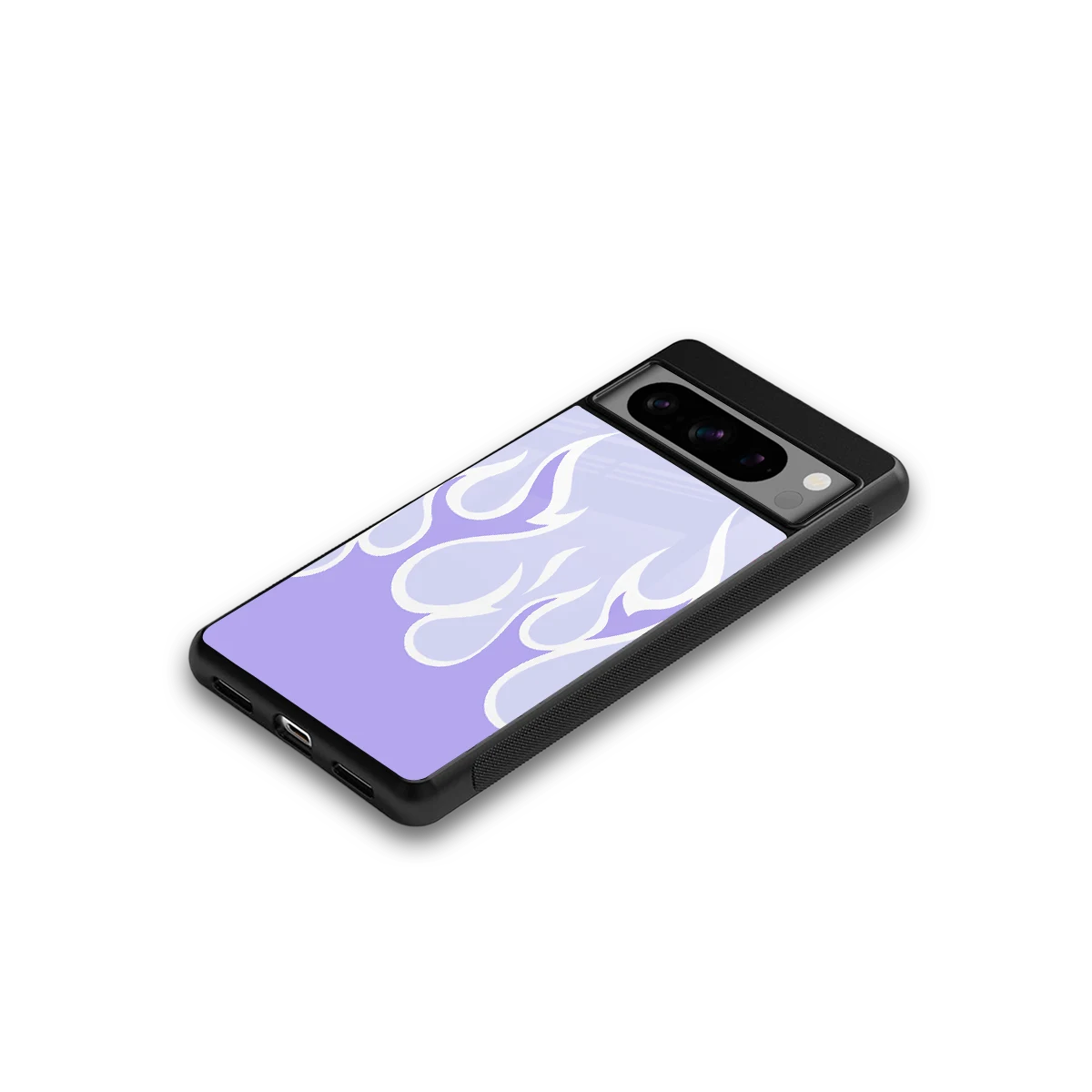 Y2K Retro Purple Flames google pixel 8 pro mobile cover | shockproof glass phone case