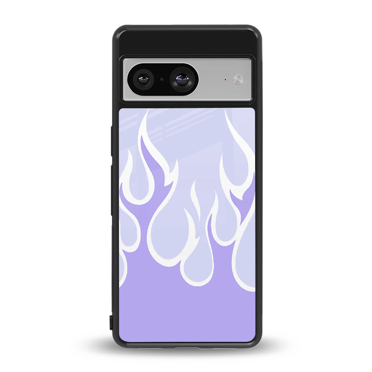 Y2K Retro Purple Flames back phone cover | glass case for google pixel 8