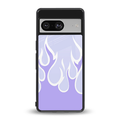 Y2K Retro Purple Flames back phone cover | glass case for google pixel 8