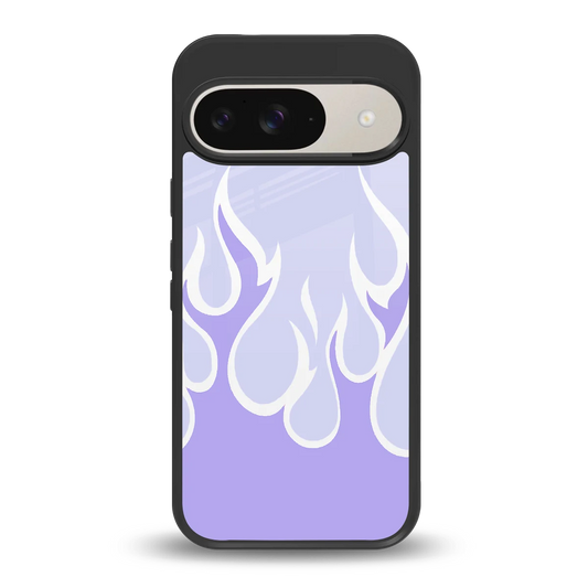 Y2K Retro Purple Flames back phone cover | glass case for google pixel 9