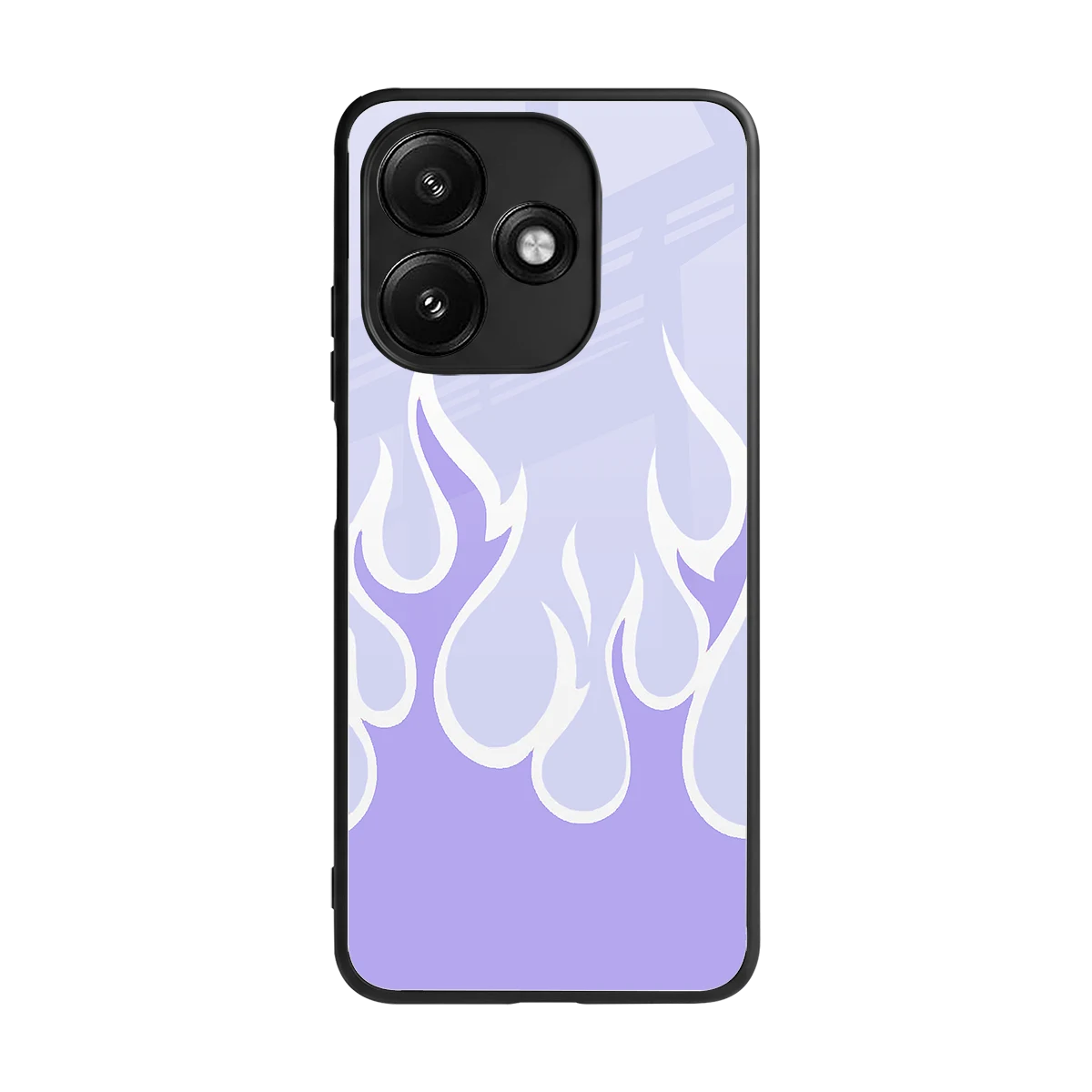 Y2K Retro Purple Flames back phone cover | glass case for redmi 12 5g