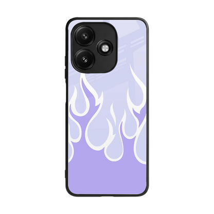 Y2K Retro Purple Flames back phone cover | glass case for redmi 12 5g