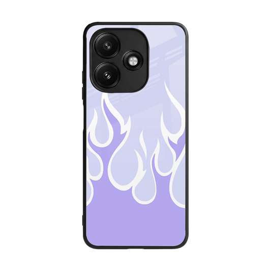 Y2K Retro Purple Flames back phone cover | glass case for redmi 12 5g