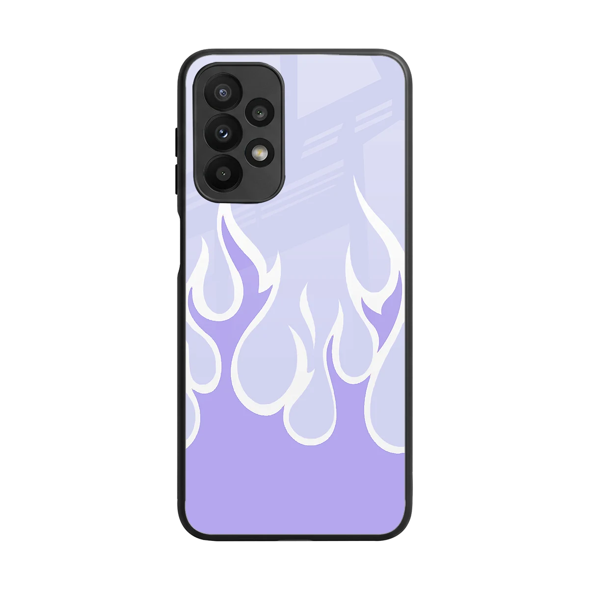 Y2K Retro Purple Flames back phone cover | glass case for samsung galaxy a23
