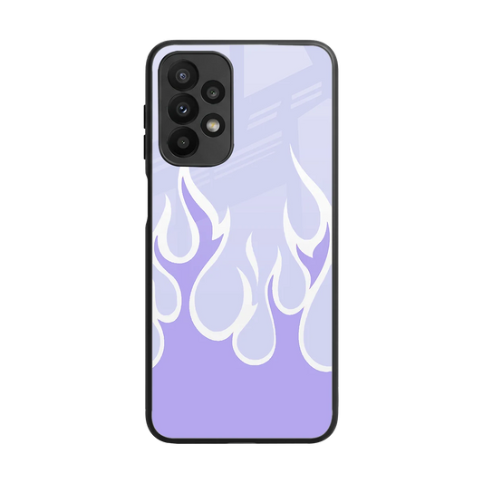 Y2K Retro Purple Flames back phone cover | glass case for samsung galaxy a23
