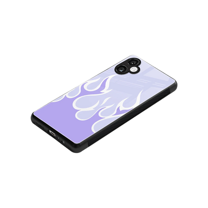 Y2K Retro Purple Flames stylish phone case for samsung galaxy a06 5g | glossy glass and slim fit