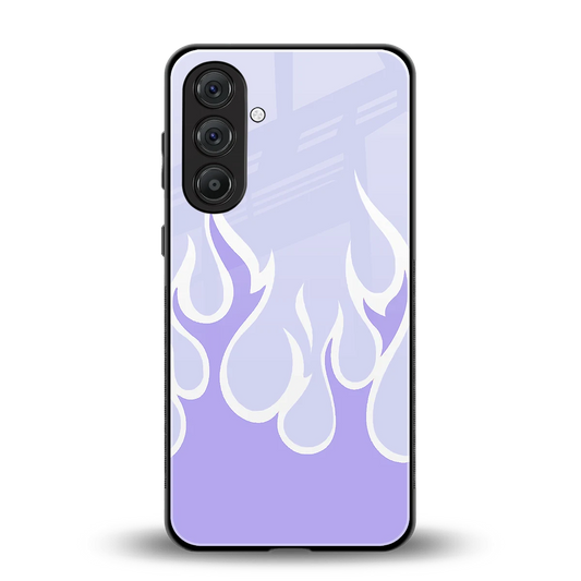 Y2K Retro Purple Flames back phone cover | glass case for samsung galaxy m36 5g