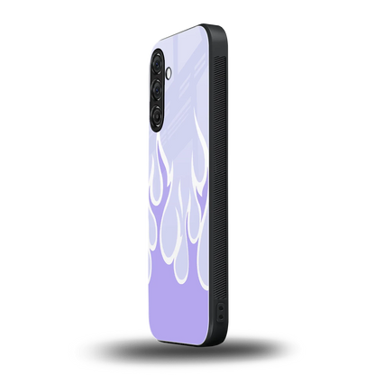 Y2K Retro Purple Flames samsung galaxy a16 5g mobile cover | shockproof glass phone case