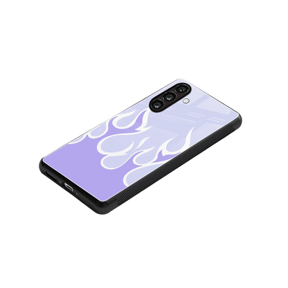 Y2K Retro Purple Flames stylish phone case for samsung galaxy a17 5g | glossy glass and slim fit