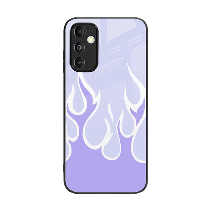 Y2K Retro Purple Flames back phone cover | glass case for samsung galaxy m14 5g