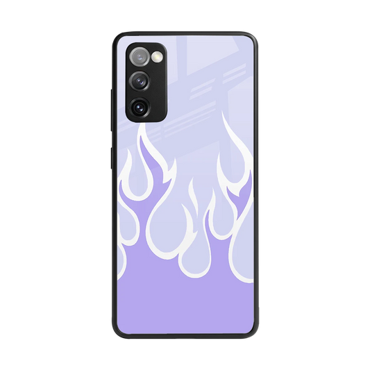 Y2K Retro Purple Flames back phone cover | glass case for samsung galaxy s20 fe