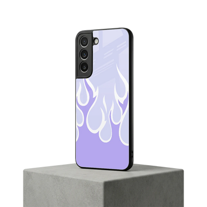 Y2K Retro Purple Flames samsung galaxy s22 mobile cover | shockproof glass phone case