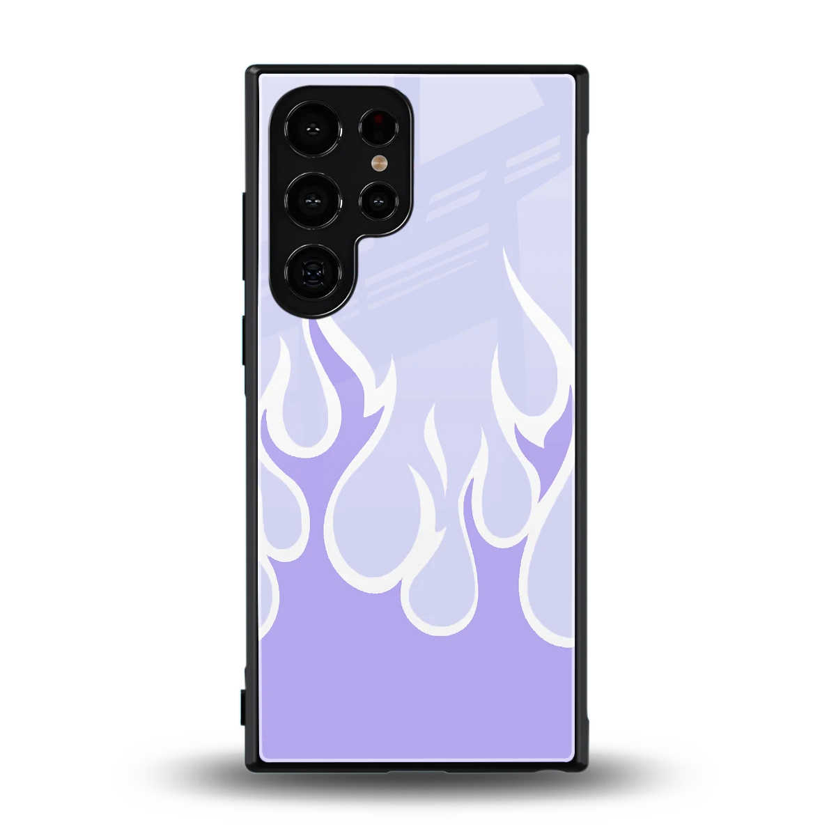 Y2K Retro Purple Flames back phone cover | glass case for samsung galaxy s23 ultra