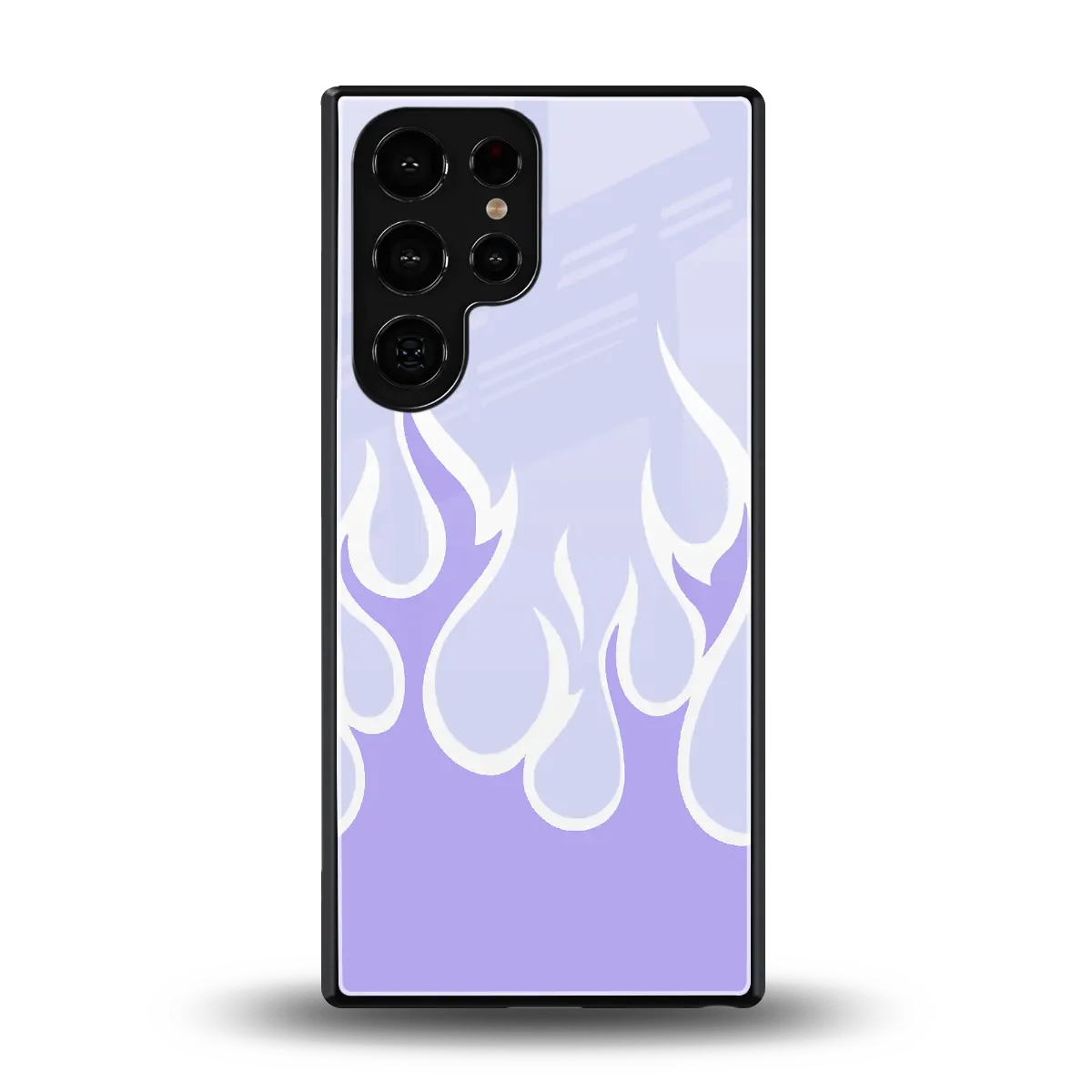 Y2K Retro Purple Flames back phone cover | glass case for samsung galaxy s25 ultra