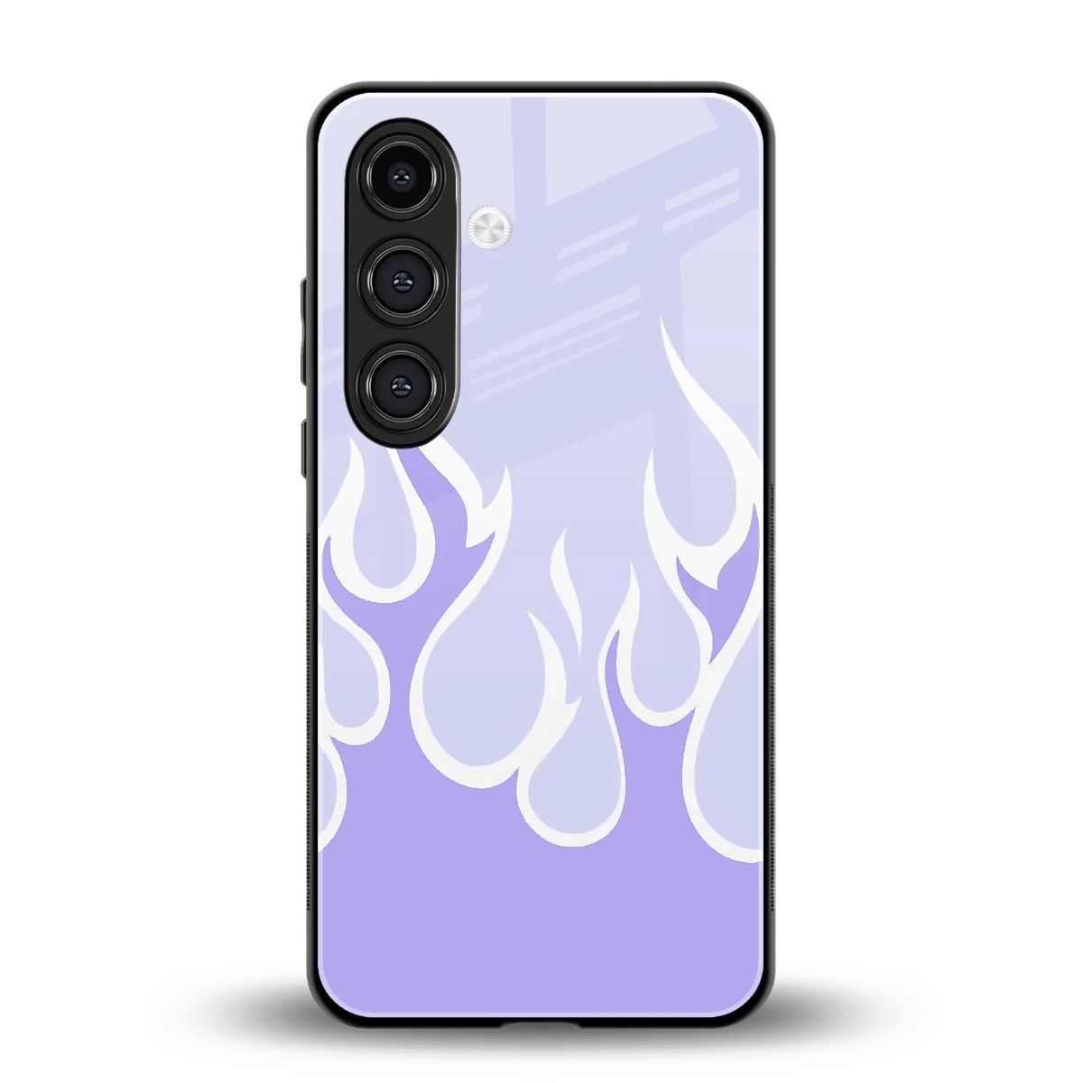 Y2K Retro Purple Flames back phone cover | glass case for samsung galaxy s26