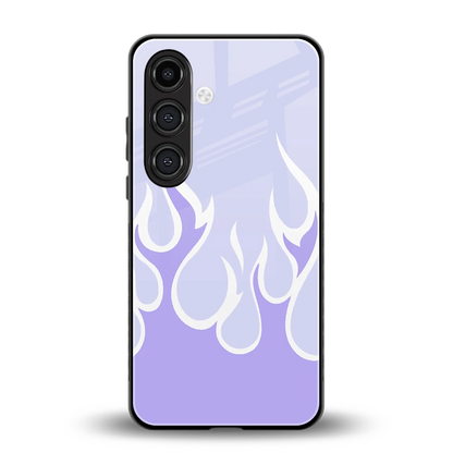 Y2K Retro Purple Flames back phone cover | glass case for samsung galaxy s23 plus