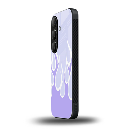 Y2K Retro Purple Flames samsung galaxy s24 plus mobile cover | shockproof glass phone case