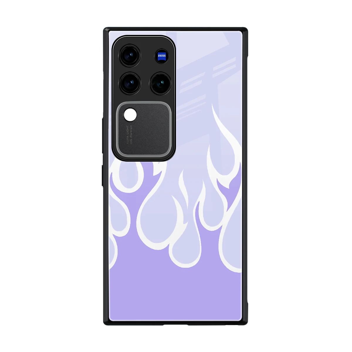 Y2K Retro Purple Flames back phone cover | glass case forvivo v30 pro