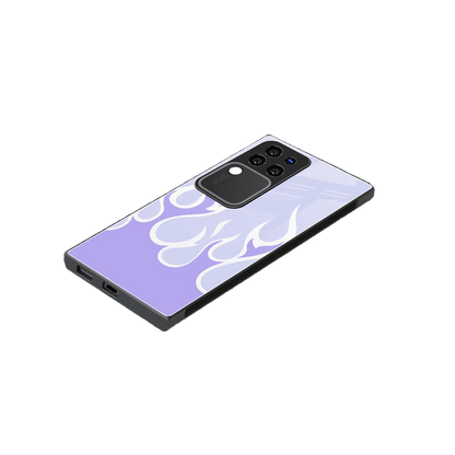 Y2K Retro Purple Flames stylish phone case forvivo v30 pro | glossy glass and slim fit