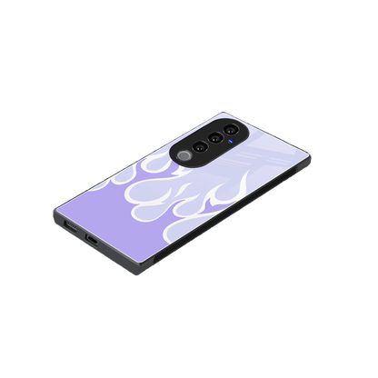 Y2K Retro Purple Flames stylish phone case for vivo v40 pro | glossy glass and slim fit