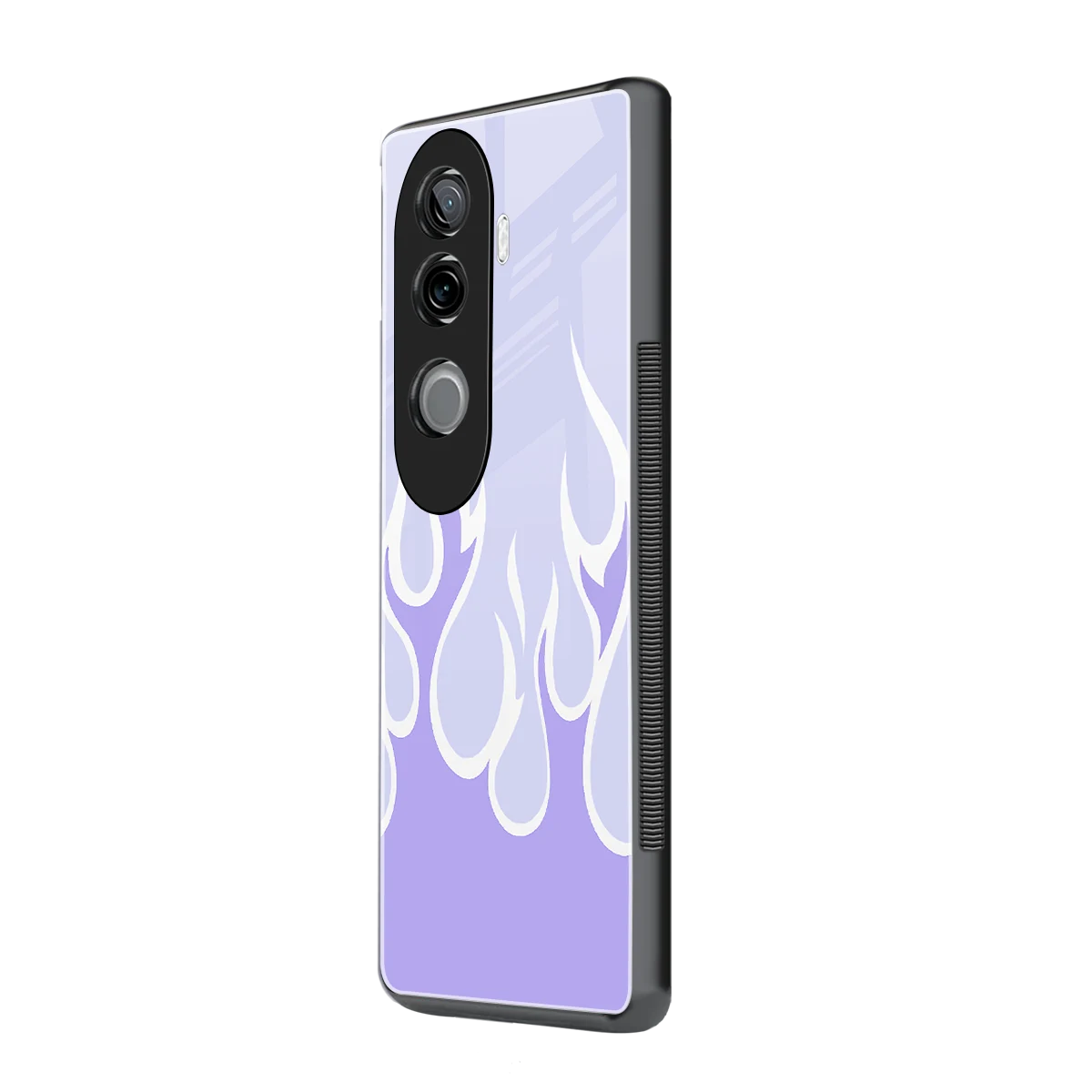 Y2K Retro Purple Flames vivo v40e mobile cover | shockproof glass phone case