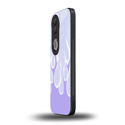 Y2K Retro Purple Flames vivo v50 mobile cover | shockproof glass phone case
