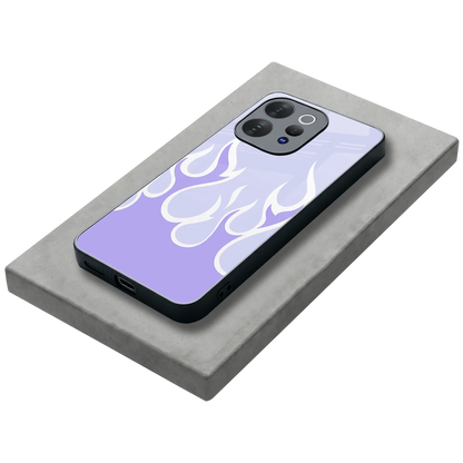 Y2K Retro Purple Flames stylish phone case for vivo v70 elite | glossy glass and slim fit