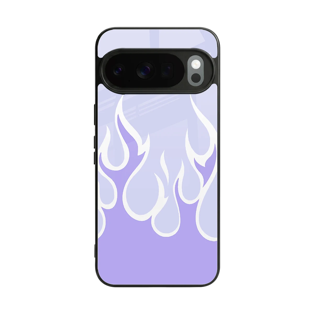 Y2K Retro Purple Flames back phone cover | glass case for google pixel 10 pro