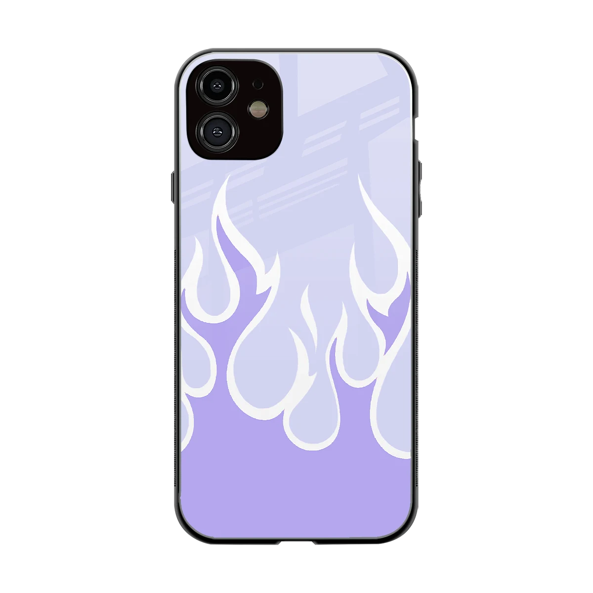 Y2K Retro Purple Flames back phone cover | glass case for iphone 11