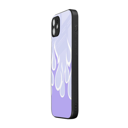 Y2K Retro Purple Flames iphone 11 mobile cover | shockproof glass phone case
