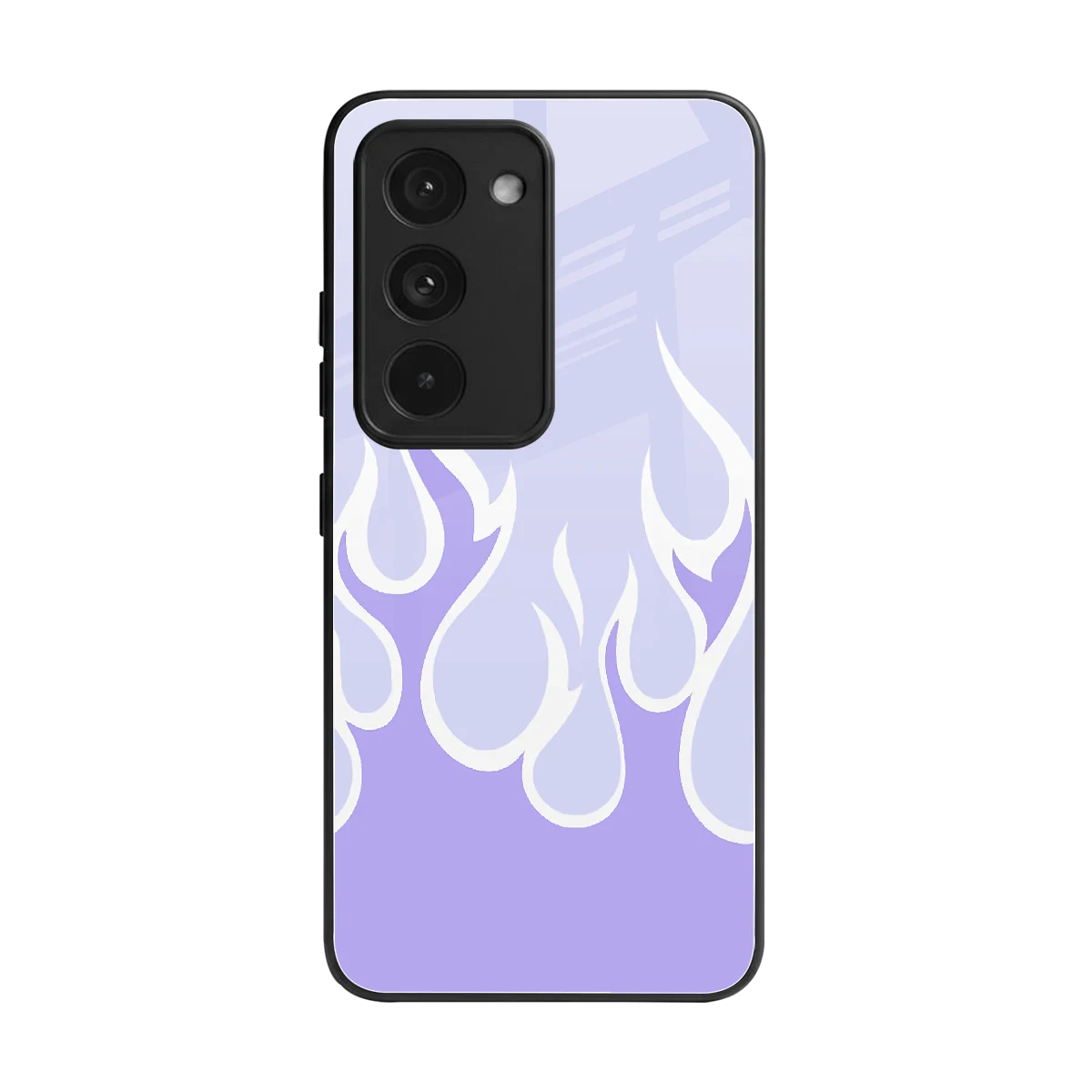 Y2K Retro Purple Flames back phone cover | glass case for redmi 15 5g