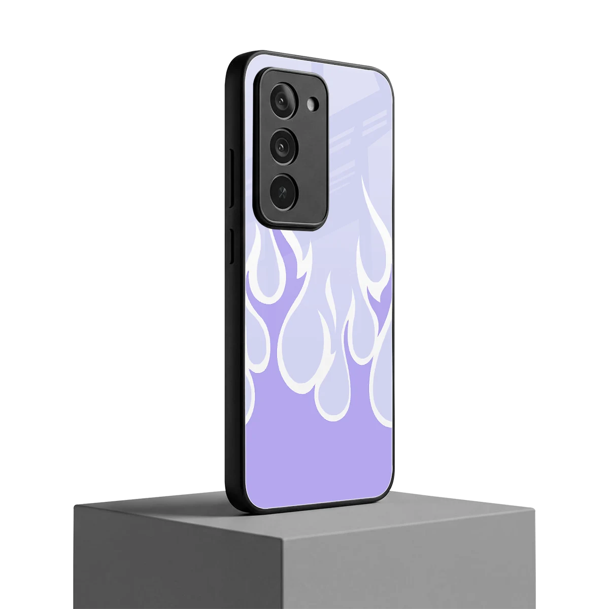 Y2K Retro Purple Flames redmi 15 5g mobile cover | shockproof glass phone case