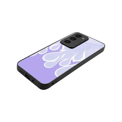 Y2K Retro Purple Flames stylish phone case for redmi 15 5g | glossy glass and slim fit