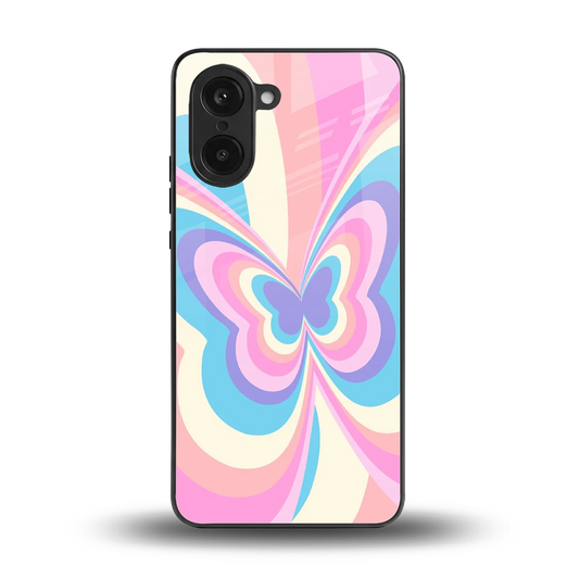 Y2K Vibrant Butterfly back phone cover | glass case for oneplus nord ce5 5g