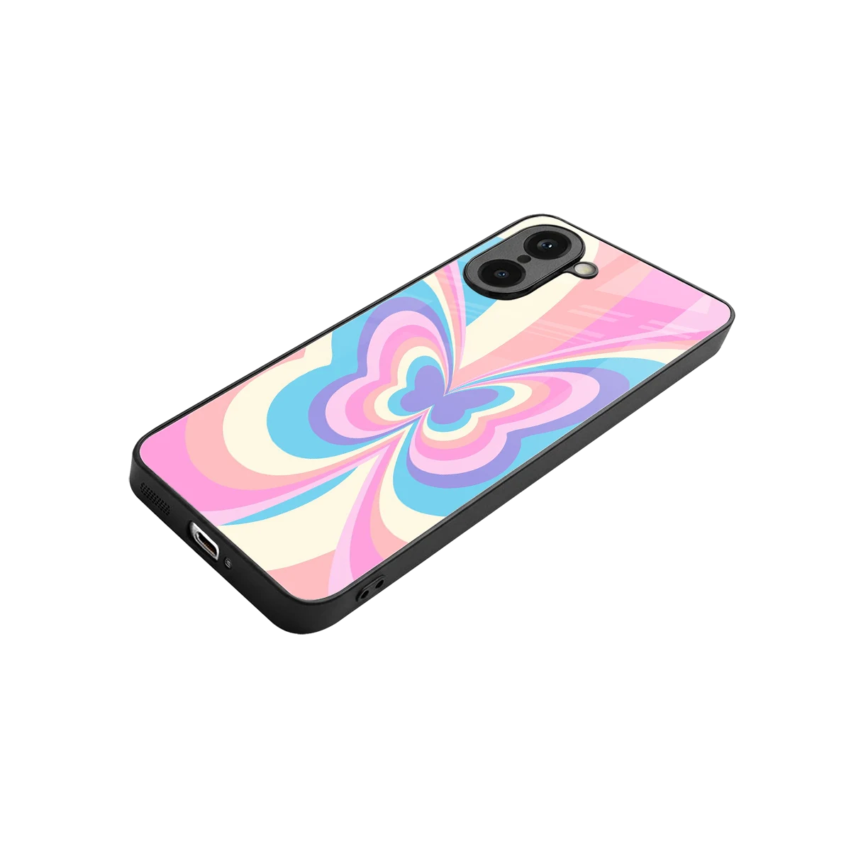 Y2K Vibrant Butterfly stylish phone case for oneplus nord ce5 5g | glossy glass and slim fit