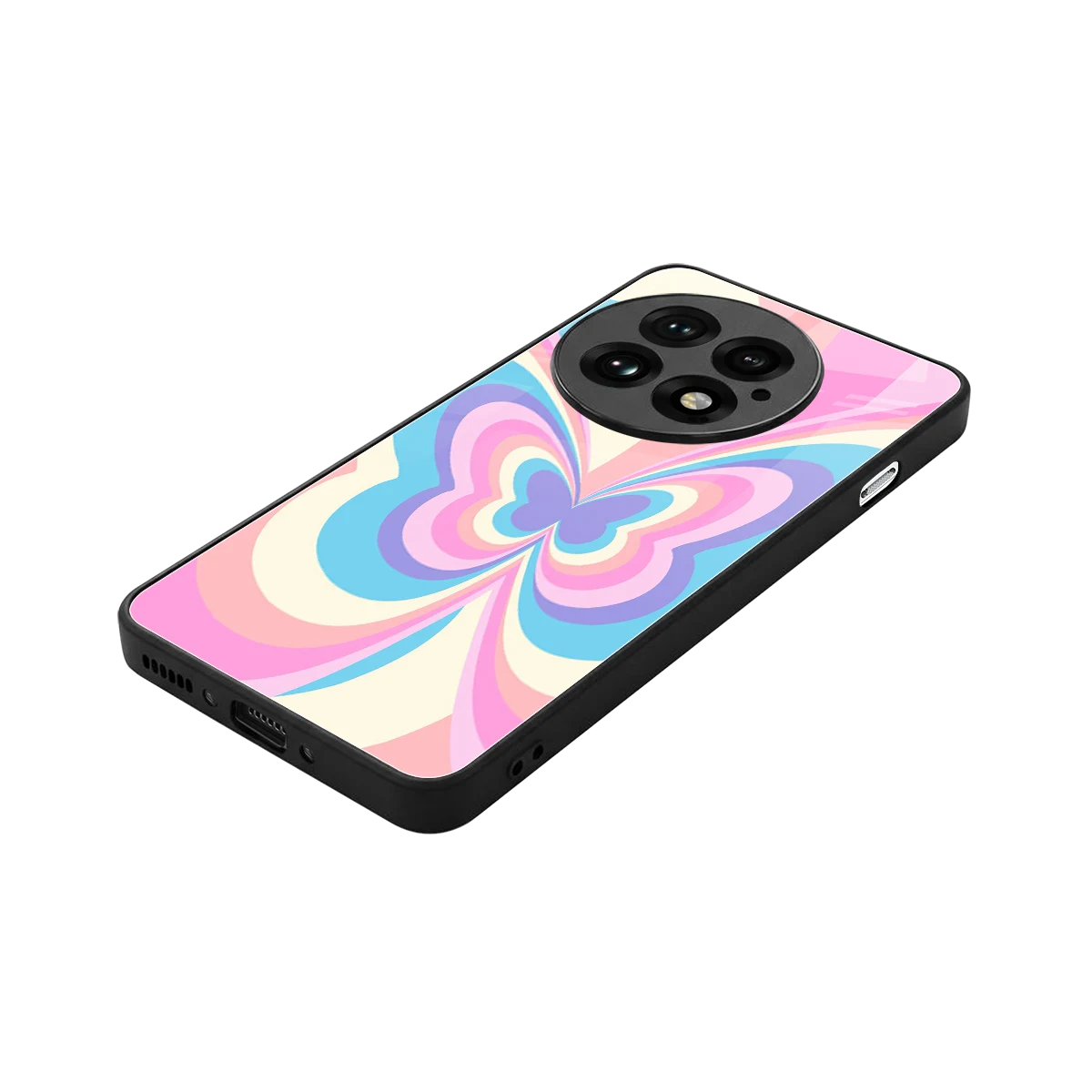 Y2K Vibrant Butterfly stylish phone case for oneplus 13 | glossy glass and slim fit