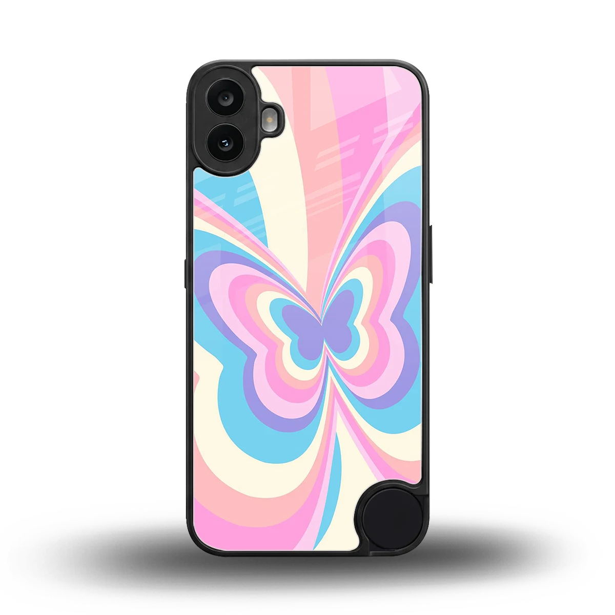 Y2K Vibrant Butterfly back phone cover | glass case for cmf nothing phone 1