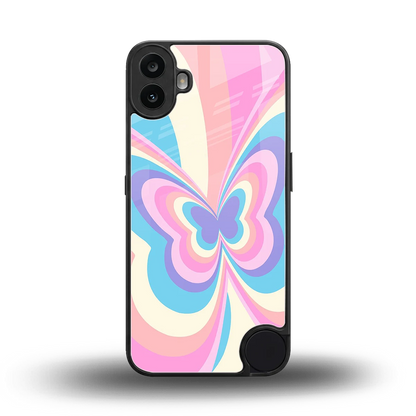 Y2K Vibrant Butterfly back phone cover | glass case for cmf nothing phone 1