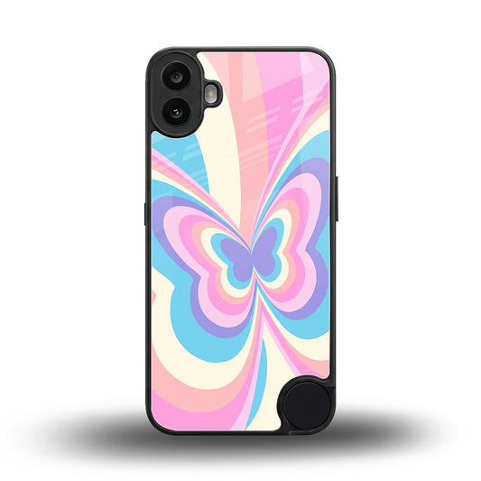 Y2K Vibrant Butterfly back phone cover | glass case for cmf nothing phone 1