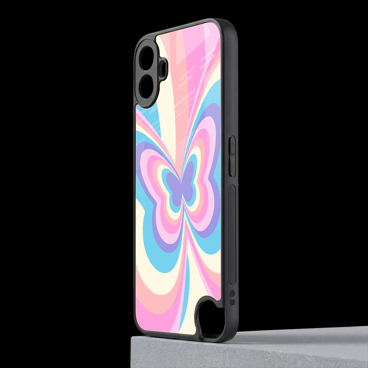 Y2K Vibrant Butterfly cmf nothing phone 1 mobile cover | shockproof glass phone case