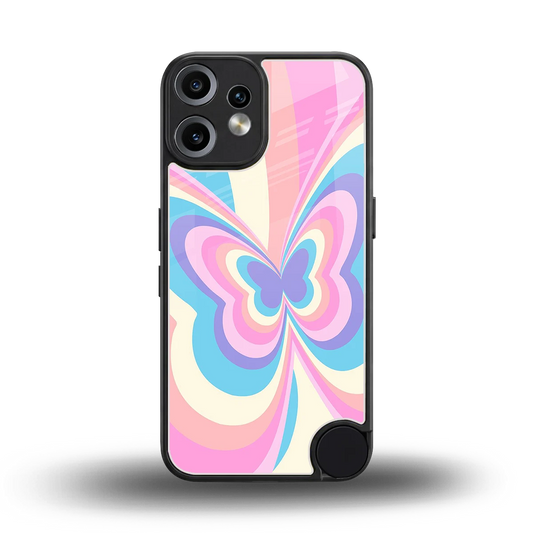 Y2K Vibrant Butterfly back phone cover | glass case for cmf nothing phone 2 pro
